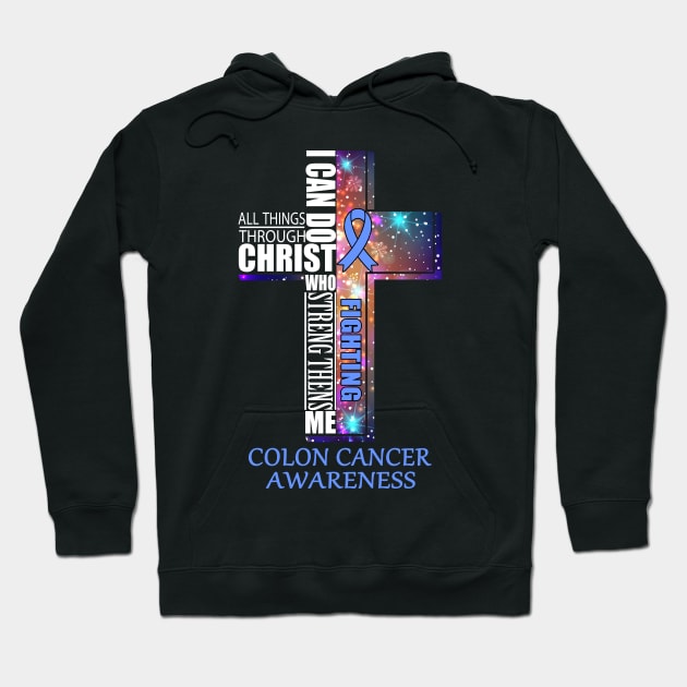 Colon cancer Awaneress Support Colon cancer Christmas Gifts Hoodie by ThePassion99